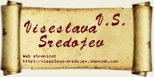 Višeslava Sredojev vizit kartica